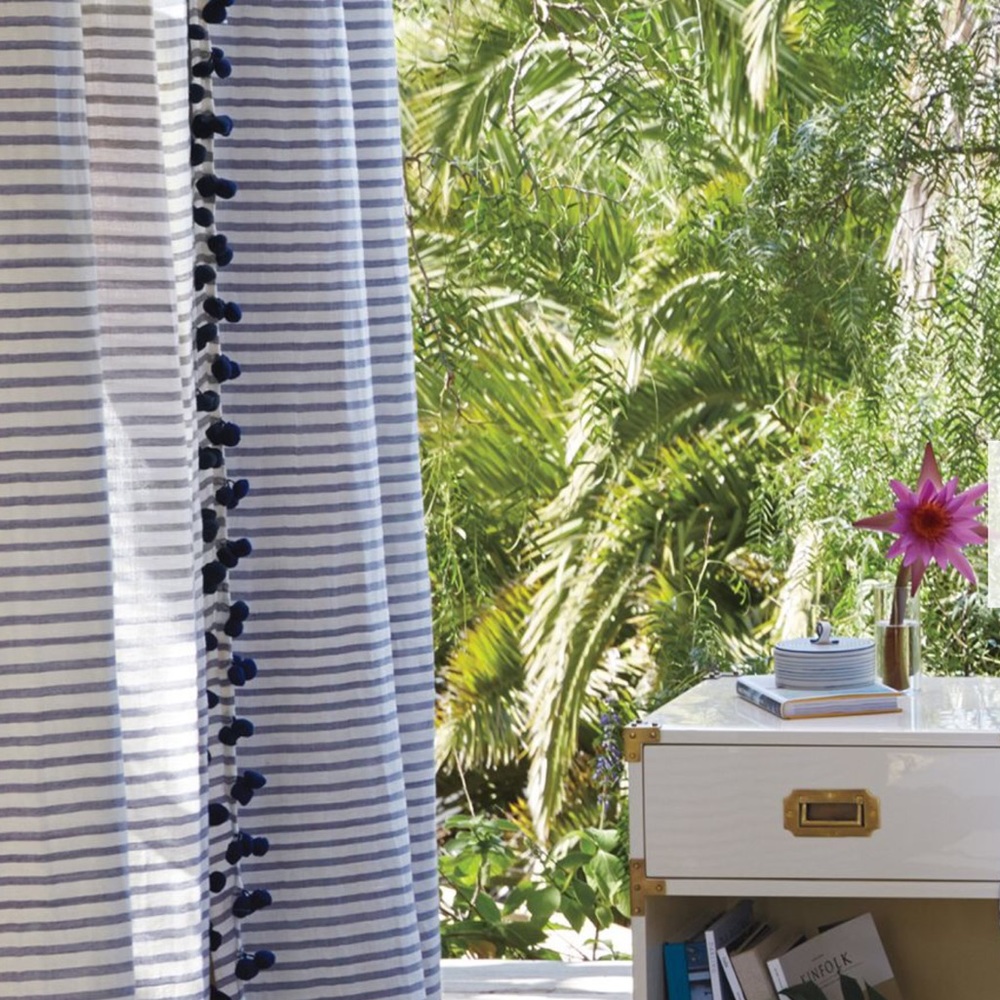 Anthropologie Pom Tassel Curtains (New)